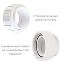 2" Union, Nut & Tailpiece Replacement for Hayward®/Goldline® T-Cell® - Generic