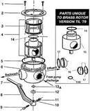 Pentair® SMBW® Noryl Valve Rotor with Tapered Seal